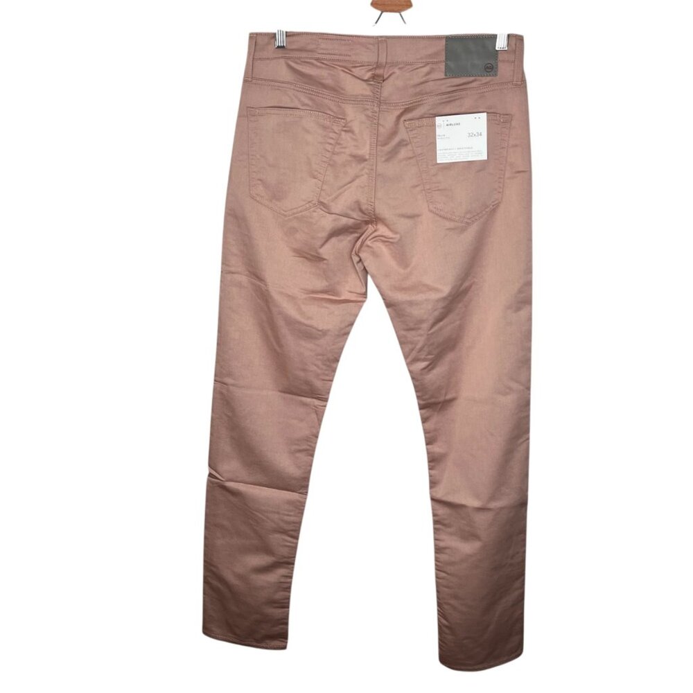 AG Adriano Goldschmied Tellis Modern Slim Airluxe Pink Twill Pants 32x34